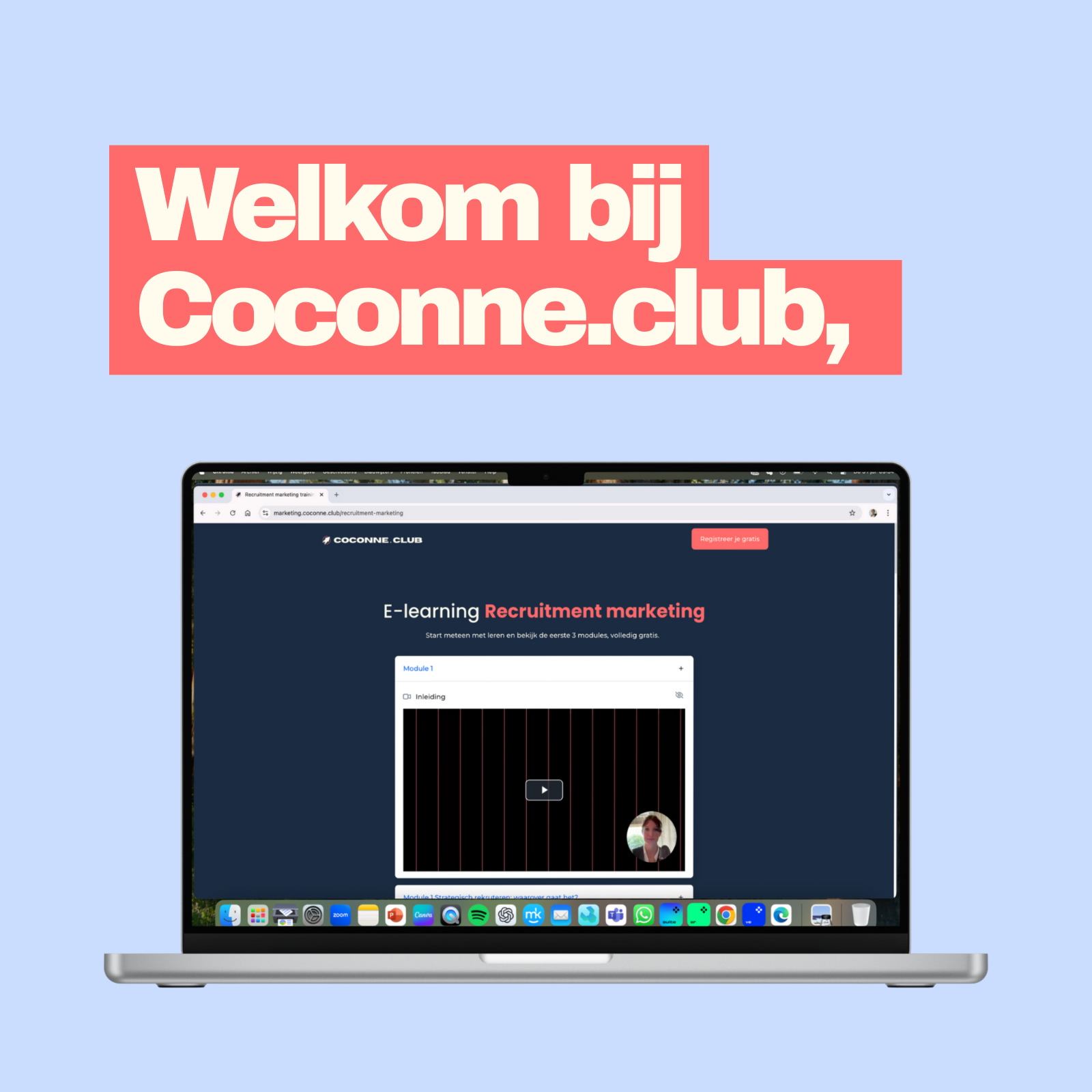 Coconne club met e-learning over professionele opleidingen over marketing en strategie